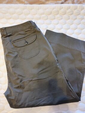 Chico's Olive Wide-Leg Utility Pants